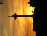 Umrisse des Kyoto Towers bei Sonnenuntergang_1